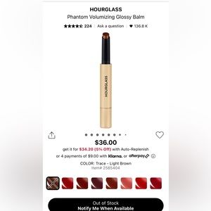 Trace glossy balm by hourglass